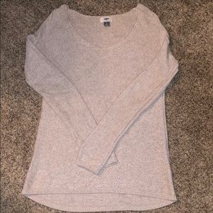 Beige and White Sweater